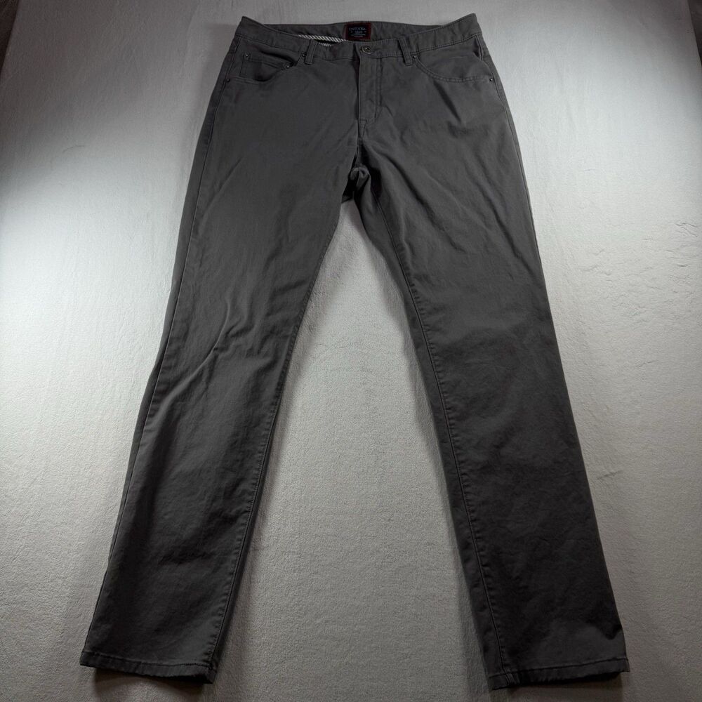 Untuckit Men's Pants Size 33x32 Straight Fit Stretch Color Gray